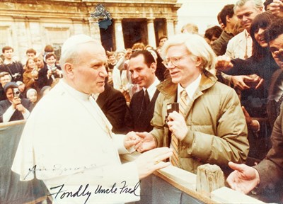Lot 1151 - ANDY WARHOL Signed photograph depicting Andy...