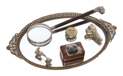 Lot 1087 - Group of Novelty Desk Articles Decorated...