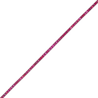 Lot 109 - Tiffany & Co. Platinum and Ruby Straightline Bracelet