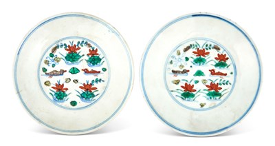 Lot 178 - A Pair of Chinese Doucai Porcelain Plates Ai...