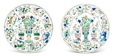 Lot 140 - A Pair of Chinese Famille Verte Porcelain...