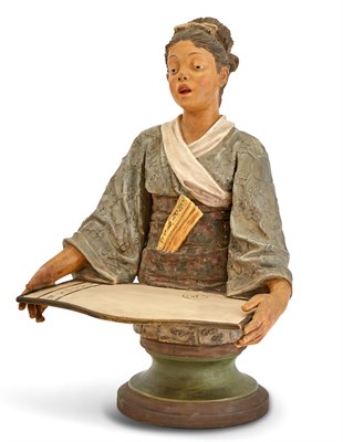 Lot 2108 - [THE MIKADO] A German Pottery Playbill Holder....