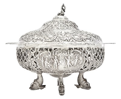 Lot 182 - Continental Sterling Silver Covered Footed...