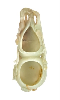 Lot 55 - A Chinese Carved Celadon Jade Washer Qing...