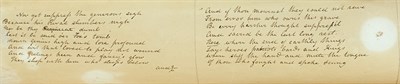 Lot 173 - SCOTT, SIR WALTER
Authorial holograph portions of the introduction to the first Canto of Marmion
