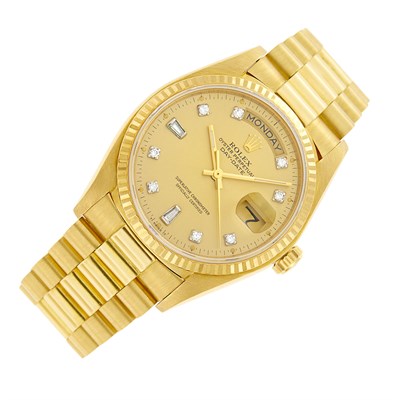 Lot 20 - Rolex Gentleman's Gold 'Oyster Perpetual Day-Date' Wristwatch, Ref. 18038