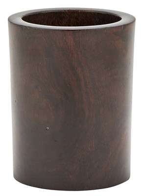Lot 312 - A Chinese Zitan Brushpot Qing Dynasty Of...