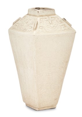 Lot 119 - A Chinese Ivory Crackle Glazed Earthenware...