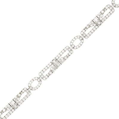 Lot 91 - Platinum and Diamond Bracelet