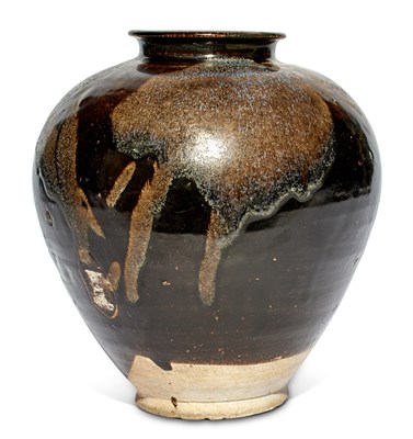 Lot 220 - A Chinese Phosphatic Brown-Glazed Splashed...