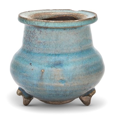 Lot 243 - A Rare Chinese Junyao Tripod Censer Northern...