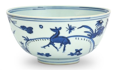 Lot 249 - A Chinese Blue and White Porcelain 'Monkey and...