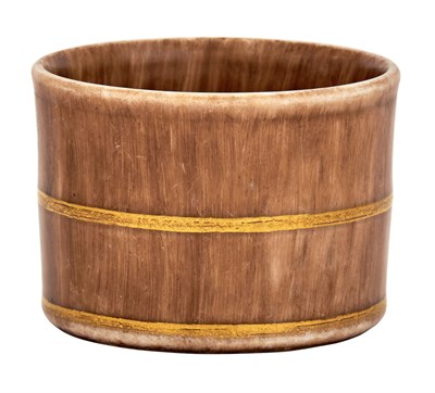 Lot 262 - A Small Chinese Faux Bois Porcelain Bucket...