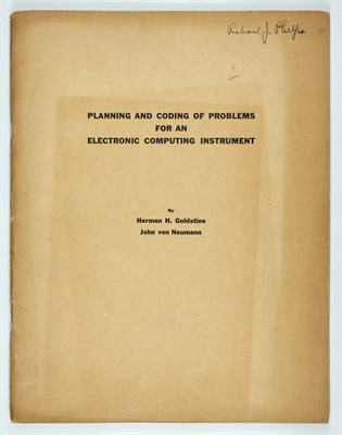 Lot 148 - [COMPUTERS] VON NEUMANN, JOHN and GOLDSTINE,...