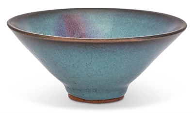 Lot 245 - A Rare Chinese Conical Purple-Splashed Junyao...