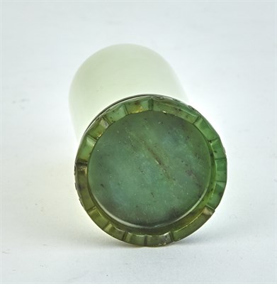 Lot 84 - A Chinese White Jade Brushpot 20th Century Of...