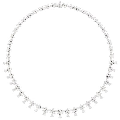 Lot 113 - Platinum and Diamond Necklace