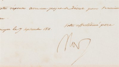 Lot 141 - NAPOLÉON BONAPARTE Secretarial letter signed...