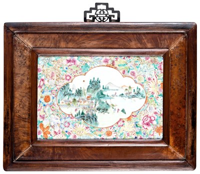 Lot 189 - A Chinese Enameled Porcelain Plaque 19th...