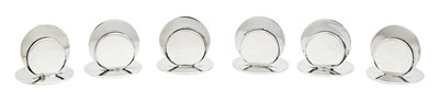Lot 178 - Set of Six Asprey Sterling Silver Place Card...