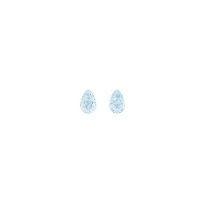 Lot 127 - Two Unmounted Fancy Blue Diamonds