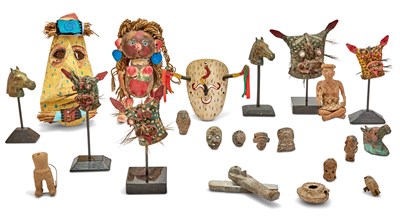 Lot 128 - Group of Decorative Ancient Style Stone and...