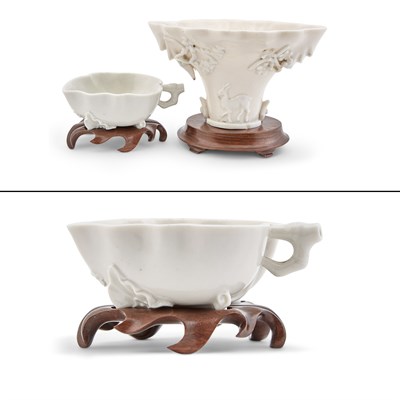 Lot 156 - Two Chinese Blanc de Chine Porcelain Vessels...