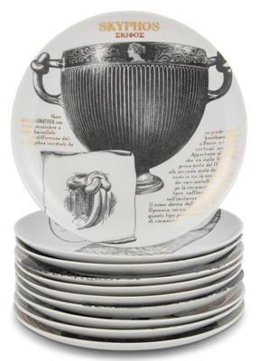 Lot 227 - Set of Ten Piero Fornasetti Print Decorated...