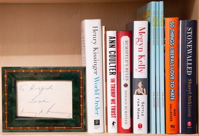 Lot 1123 - [BOOKS-POLITICAL] Group of signed books and an...