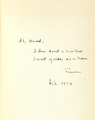 Lot 97 - CAPOTE, TRUMAN Three works inscribed by the...
