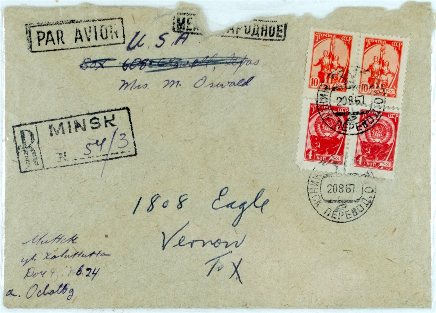 Lot 28 - [KENNEDY ASSASSINATION] OSWALD, LEE HARVEY....