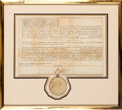 Lot 44 - [NEW YORK] CLINTON, GEORGE. Land Grant...