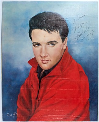 Lot 2118 - ELVIS PRESLEY (1935-1977) Signed print from...
