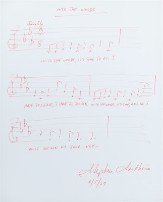 Lot 2126 - STEPHEN SONDHEIM (1930-2021) Autograph musical...