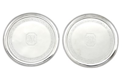 Lot 189 - Pair of George III Sterling Silver Salvers