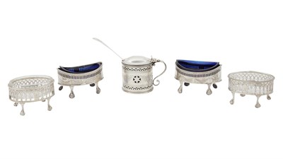 Lot 186 - Group of George III Sterling Silver Table Articles