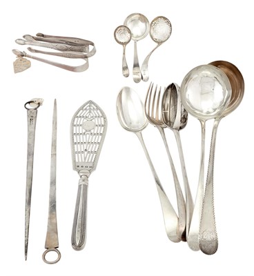 Lot 184 - Group of George III Sterling Silver Serving Utensils