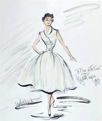 Lot 2076 - EDITH HEAD (1897-1981) Original costume design...
