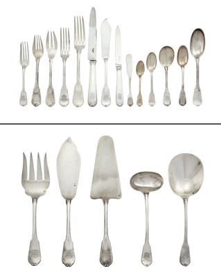 Lot 192 - French Sterling Silver Flatware Service Tetard...