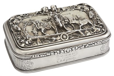 Lot 152 - Victorian Sterling Silver-Gilt Table Snuff Box...