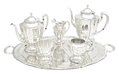 Lot 206 - Mexican Sterling Silver Tea and Coffee Service...