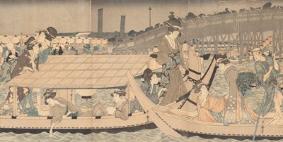 Lot 81 - A Japanese Ukiyo-e Woodblock Triptych
