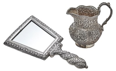 Lot 267 - An Indian Kutch Silver Hand Mirror