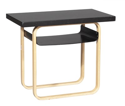 Lot 296 - Alvar Aalto for Artek Birch and Black Painted Wood Model 76  Side Table
