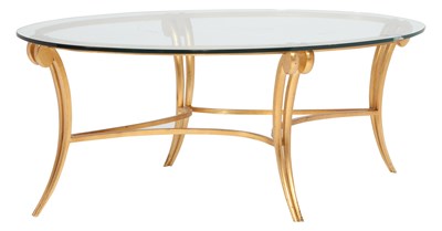 Lot 353 - Italian Style Gilt Metal and Glass Coffee Table