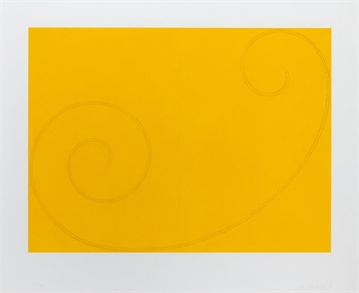 Lot 106 - Robert Mangold (b. 1937) YELLOW CURLED FIGURE...