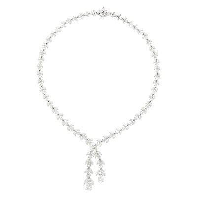 Lot 204 - Platinum and Diamond Necklace