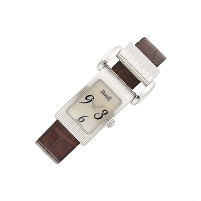Lot 70 - Piaget White Gold and Mother-of-Pearl 'Miss Protocole' Wristwatch, Ref. 5321