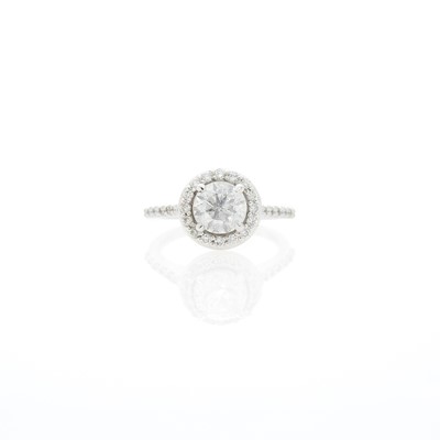 Lot 1166 - Platinum and Diamond Ring