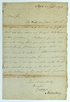 Lot 243 - BURR, AARON Autograph letter signed ("Aaron...